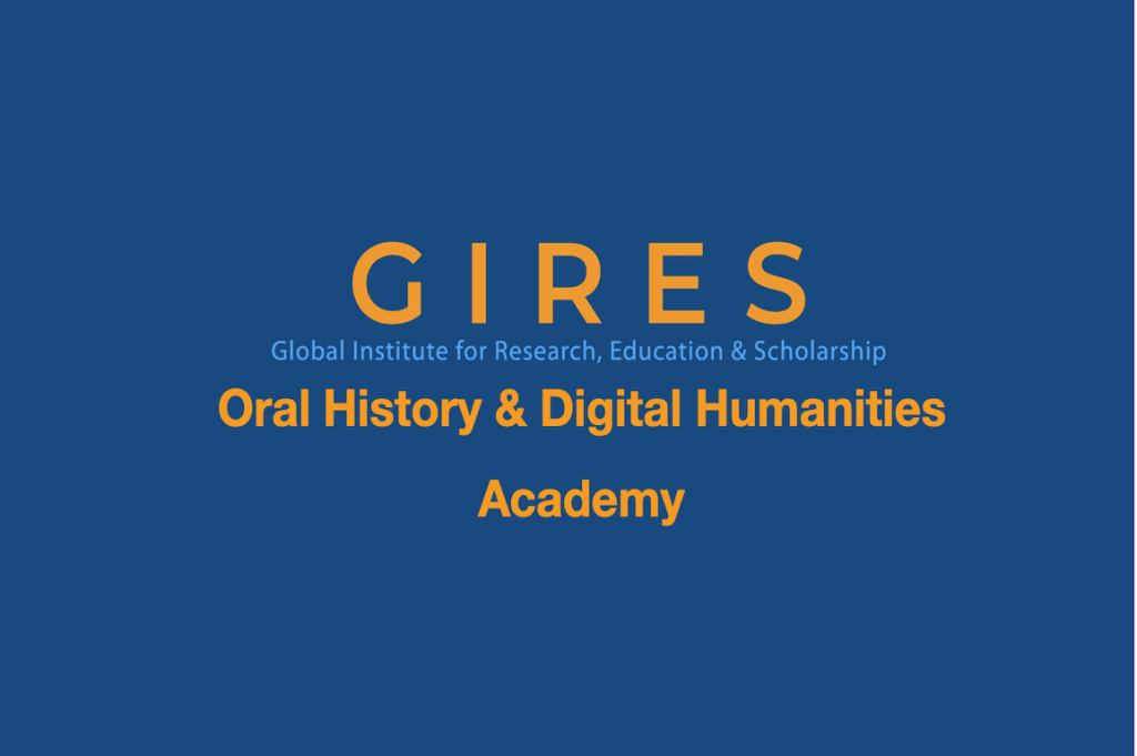 GIRES Introduction to Digital HumanitiesDeveloping Individual Projects